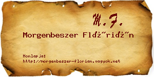 Morgenbeszer Flórián névjegykártya